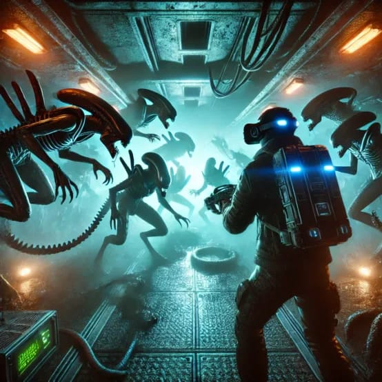 Alien Rogue Incursion intense VR gameplay featuring xenomorphs.